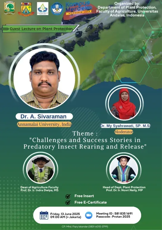 Guest Lecture on Plant Protection Series (GLPP): 13 June 2025